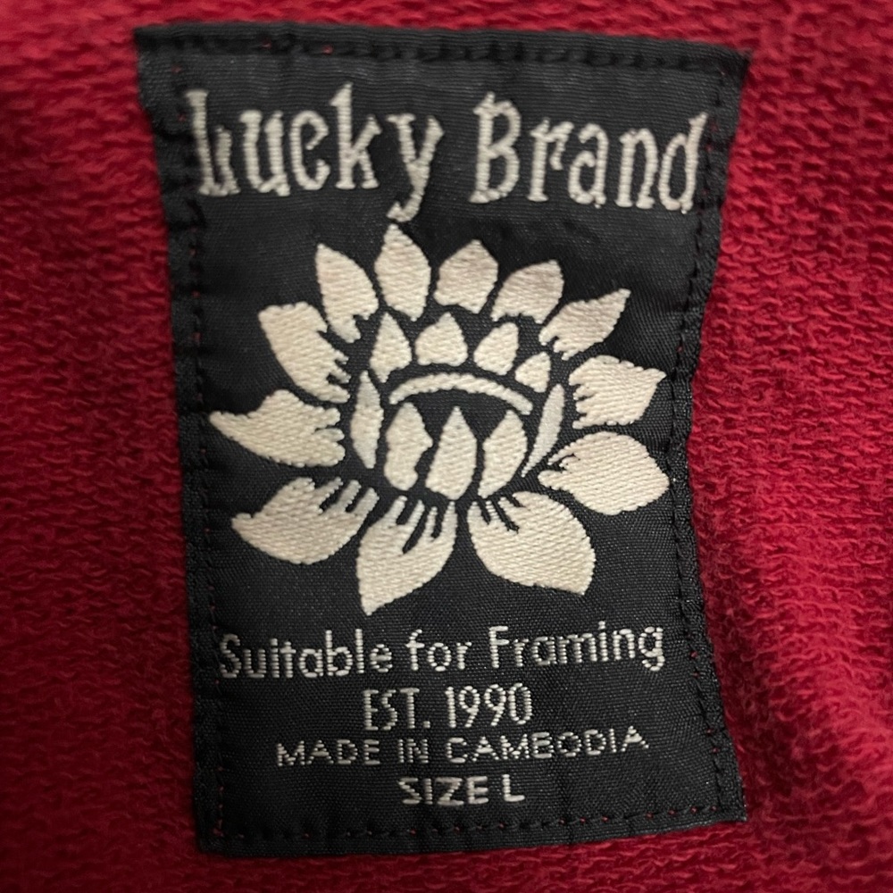 Lucky Brand Red Hoodie (Size Large)